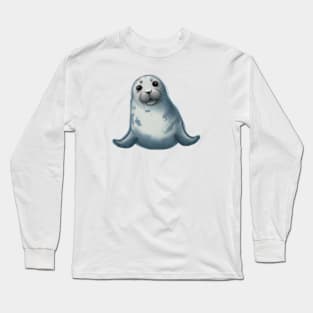 Cute Seal Drawing Long Sleeve T-Shirt